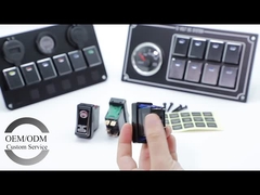 ডিসি 12v / 24v অটোমোটিভ রকার সুইচ অ্যালুমিনিয়াম 5 পিন