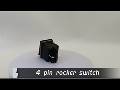 ডিসি 12V 20A চাপ বোতাম LED মেটাল প্যানেল অ্যালুমিনিয়াম সিলভার 4PIN ON OFF Rocker সুইচ জন্য গাড়ী নৌকা আরভি