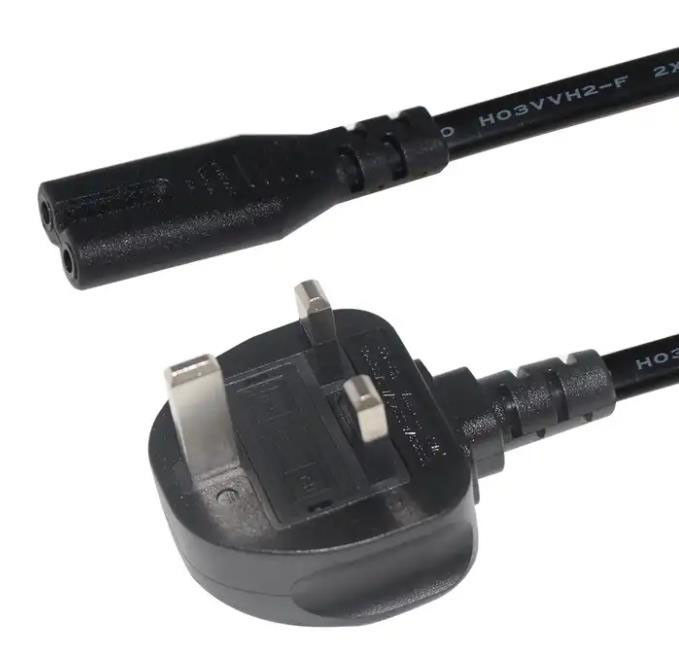 IEC UK AC পাওয়ার কর্ড 1.5M 3 প্রং প্লাগ মেইন লিড কেবল 5Ft