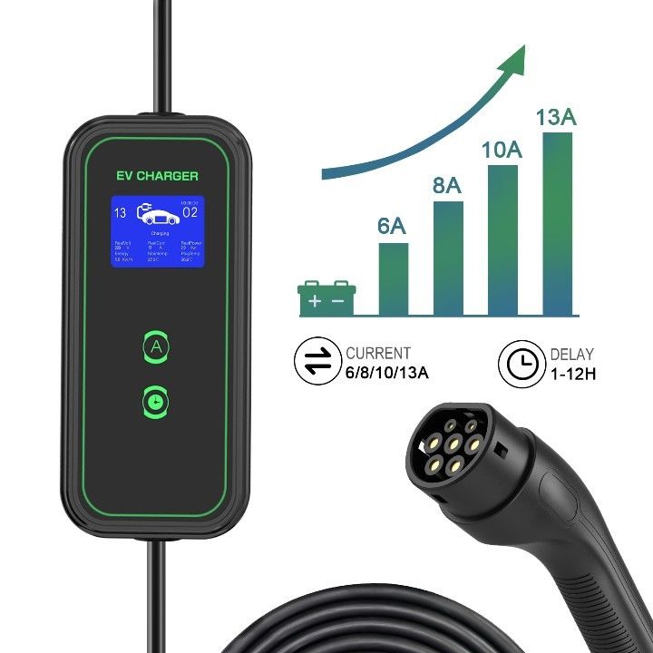 GBT 3.5KW 7KW পোর্টেবল এসি চার্জিং ক্যাবল হোম পোর্টেবল ইভি চার্জার টিপিই জ্যাকেট