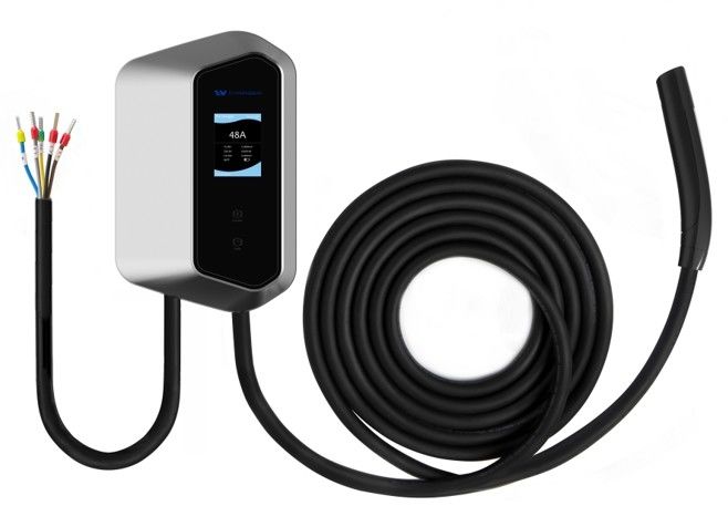 SAE J3400 প্লাগ-ওপেন NACS ক্যাবল 9kw 11kw SAE J1772 টাইপ 1 ইভি চার্জিং স্টেশন ইভি ওয়াল চার্জার